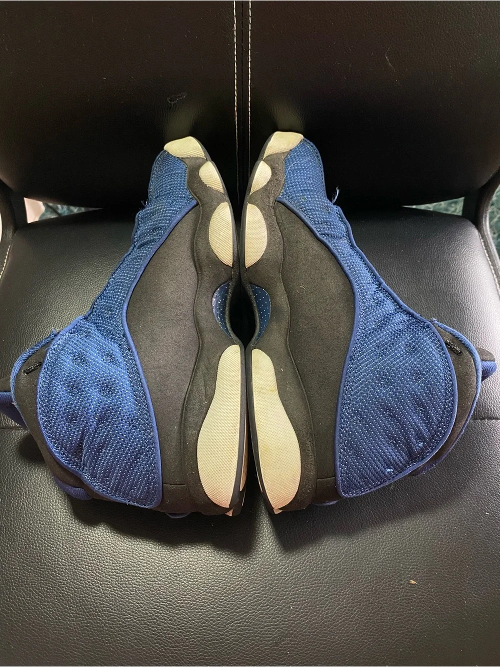 Air Jordan 13 Retro Brave Blue and Black Basketball Sneakers Size 8.5